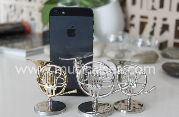 Miniature Golden French horn Musical Instrument